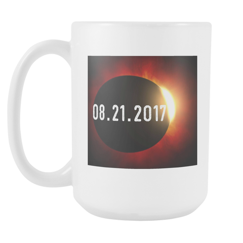 Total Solar Eclipse Date Astronomer Star Scene 15oz Mug