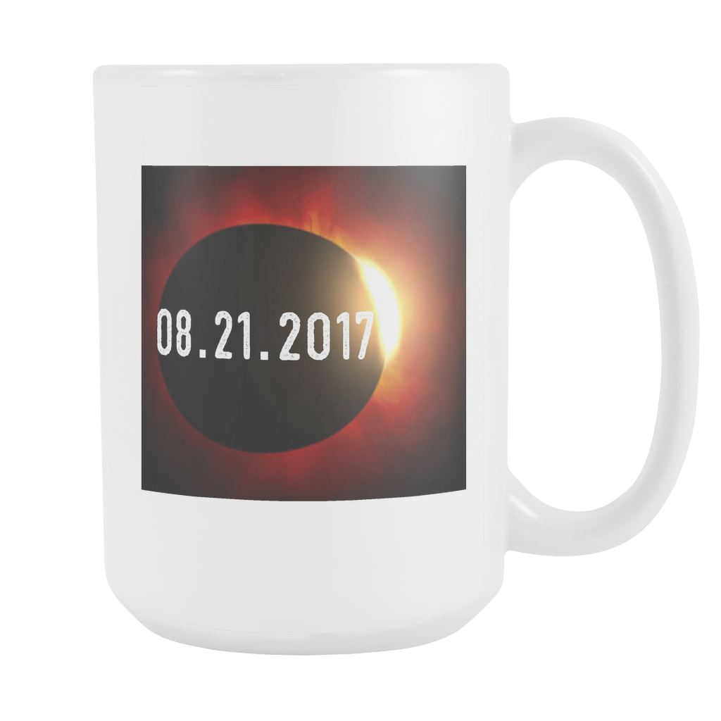 Total Solar Eclipse Date Astronomer Star Scene 15oz Mug