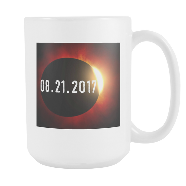 Total Solar Eclipse Date Astronomer Star Scene 15oz Mug