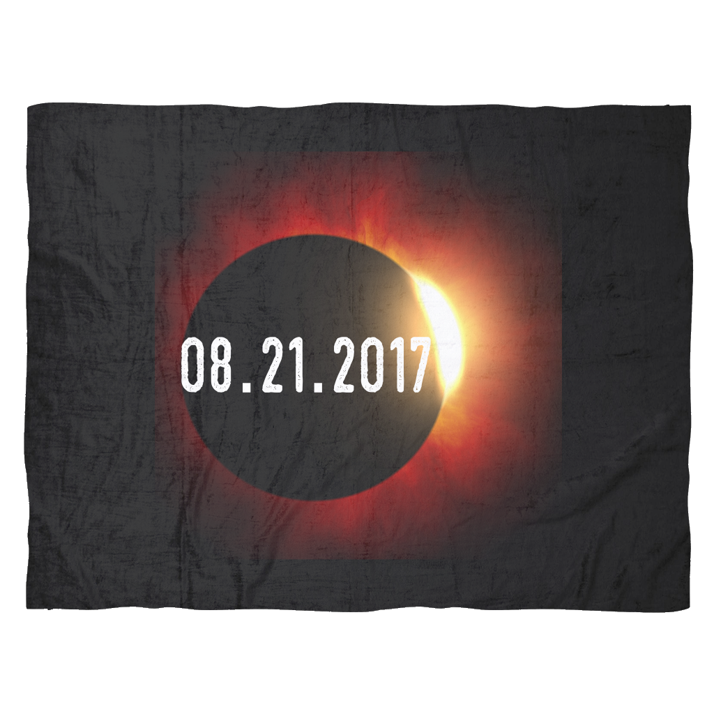 Total Solar Eclipse Date Astronomer Star Scene Fleece Blanket