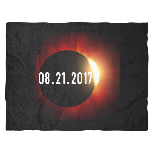 Total Solar Eclipse Date Astronomer Star Scene Fleece Blanket