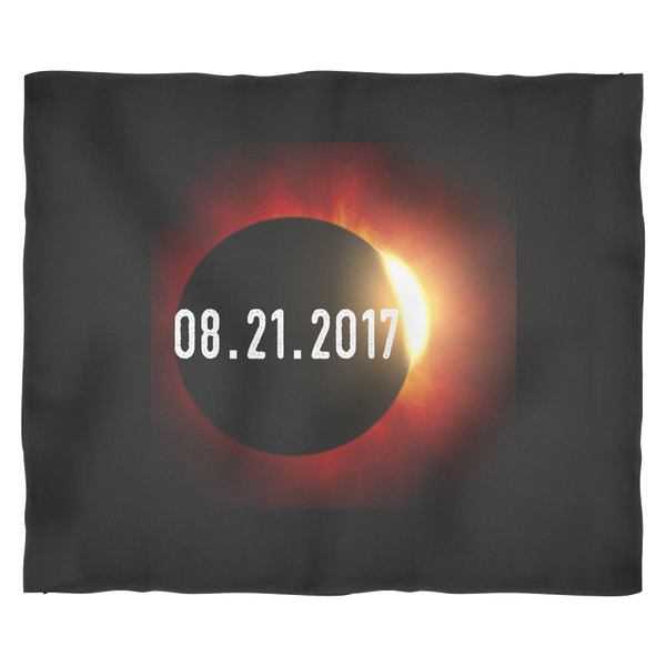 Total Solar Eclipse Date Astronomer Star Scene Fleece Blanket