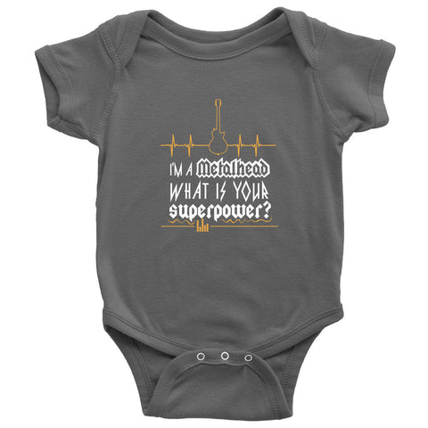 T-shirt - I'm A Metalhead What Is Your Superpower Onesie Heavy Metal Baby Clothes